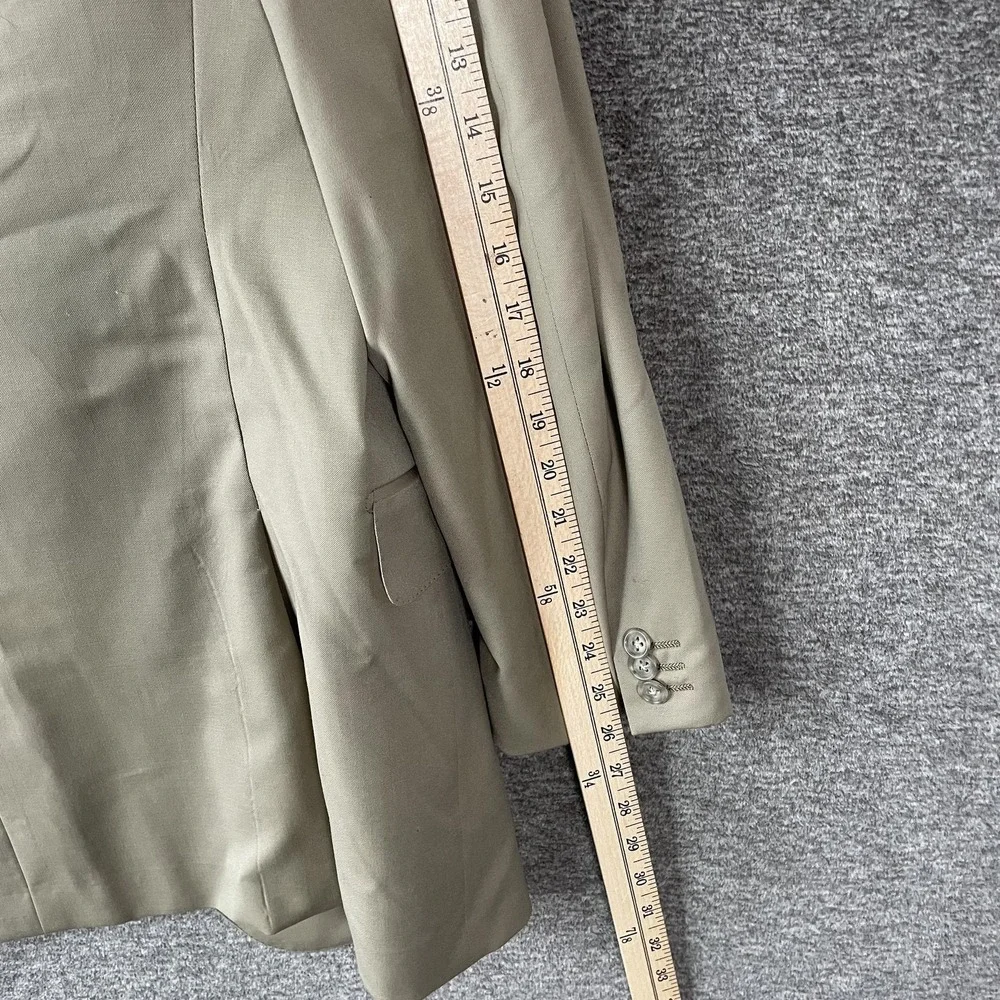 Ermenegildo Zegna Suit Jacket Mens‎ 52L Beige Classic Wool Sport Coat Made Italy